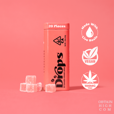 (Chill) THC Watermelon Gummies 20 Pieces by Drops obtain high